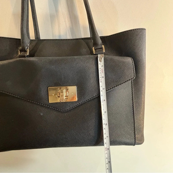 KATE SPADE Halsey Tote Leather Textured Large Exterior Pocket Shoulder Bag - Picture 11 of 15